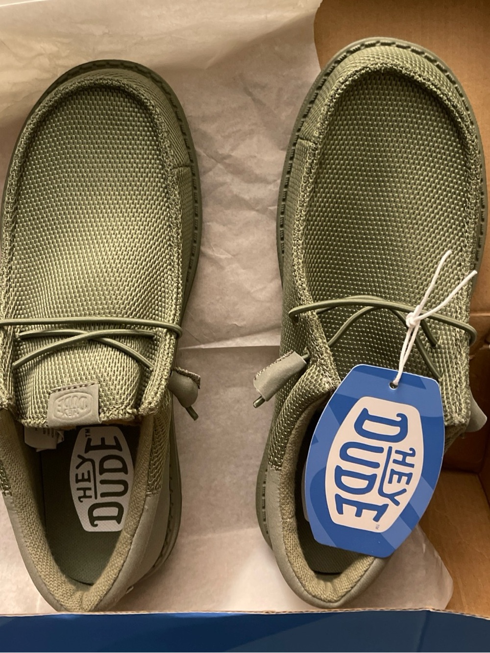 Hey Dude Men's Wally Funk Mono 40011-337 Slip-On Loafers in Olive Size 8M - Picture 3 of 10